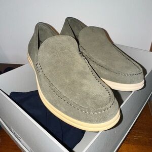 NEW Johnston & Murphy Men's Suede Loafers Marlow - Olive Green Size 8.5